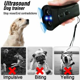 Ultrasonic Anti Dog Barking Trainer LED Light Gentle Chaser Petgentle Sonics